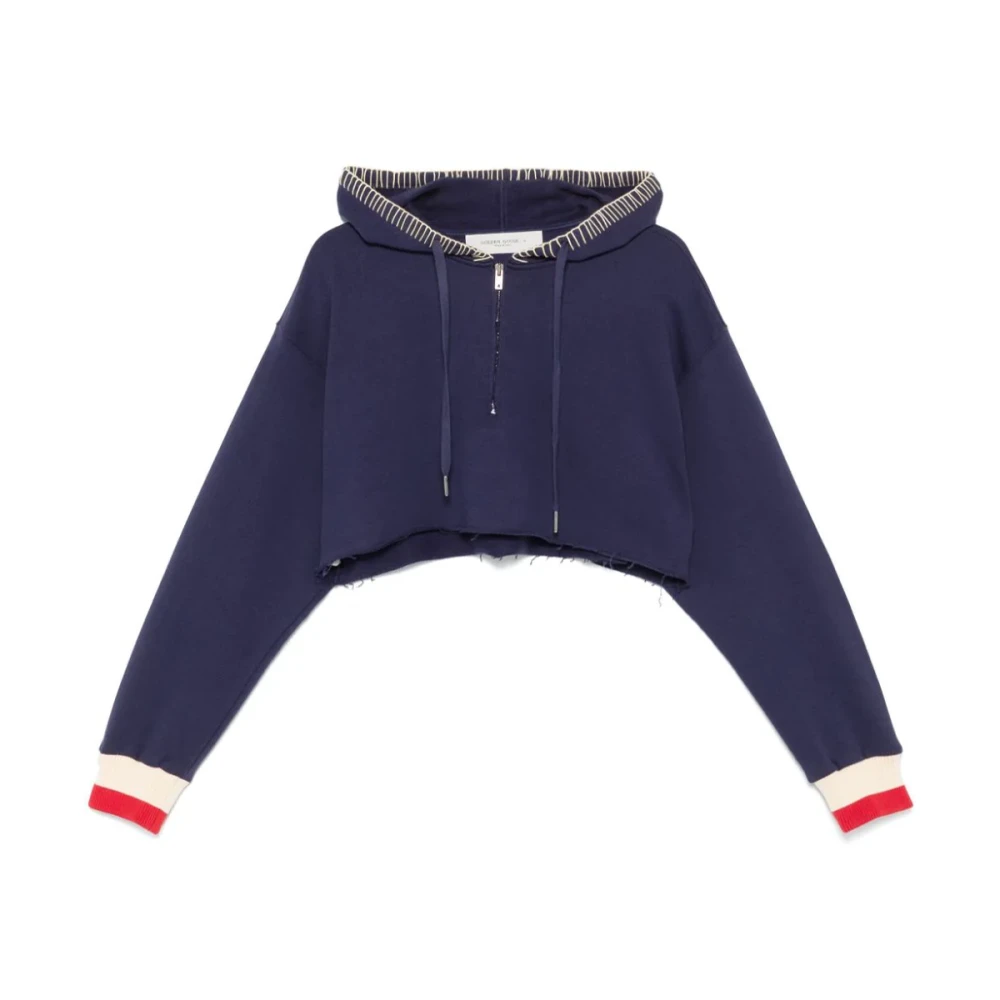 Golden Goose Blauwe Sweater met Gouden Accenten Blue Dames