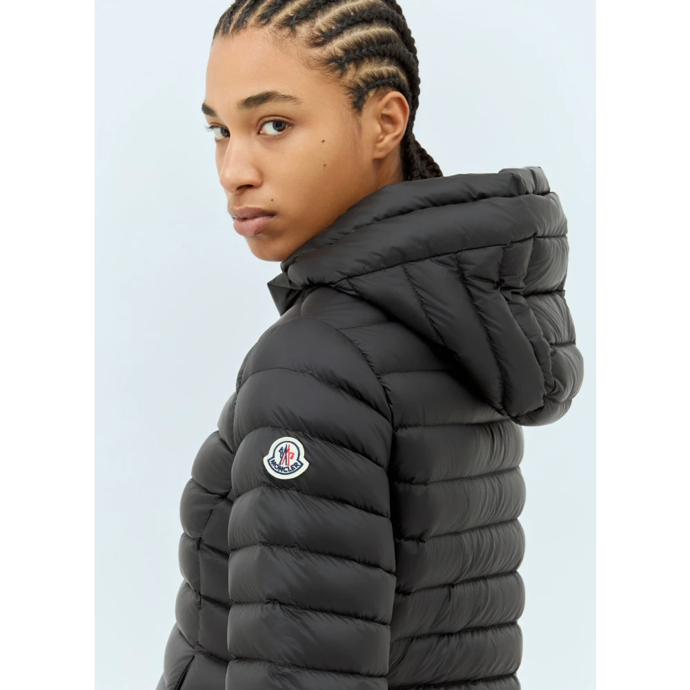 Moncler Gewatteerde Hooded Donsjas Black Dames