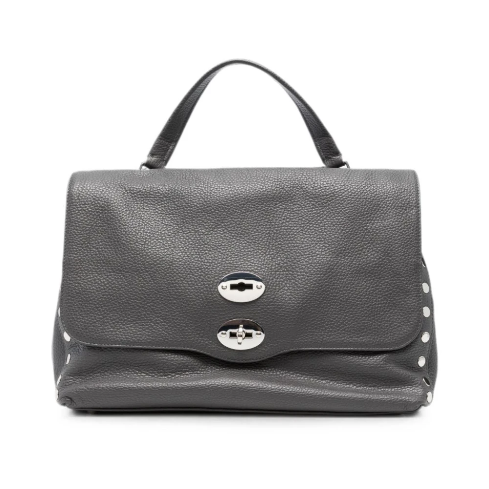 Zanellato Gray Postina Daily Medium Leather Handbag - Female - Handbags - One Size - Bags
