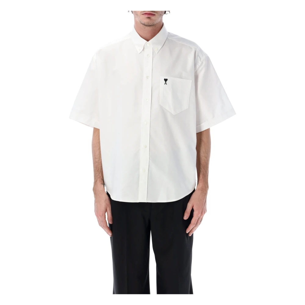 Ami Paris Men's White Adc Bowling Shirt