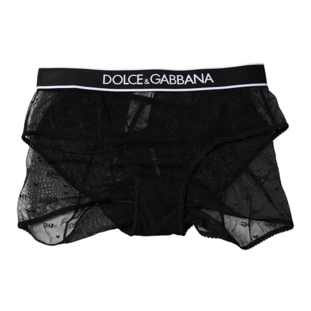 Dolce & Gabbana Women's Black Mid Waist Panty - Underpants - S - Underwear