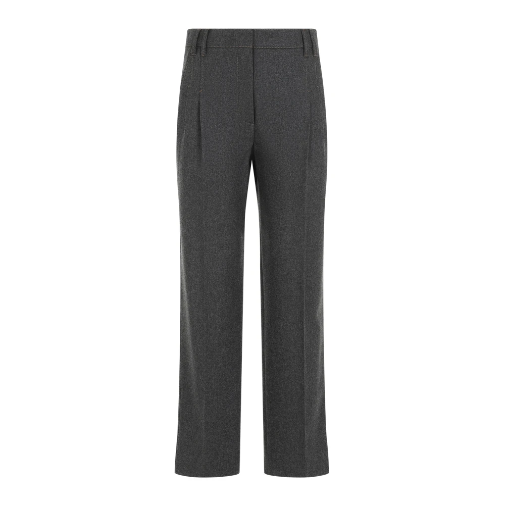 Trousers > Straight Trousers - - Brunello Cucinelli - Modalova