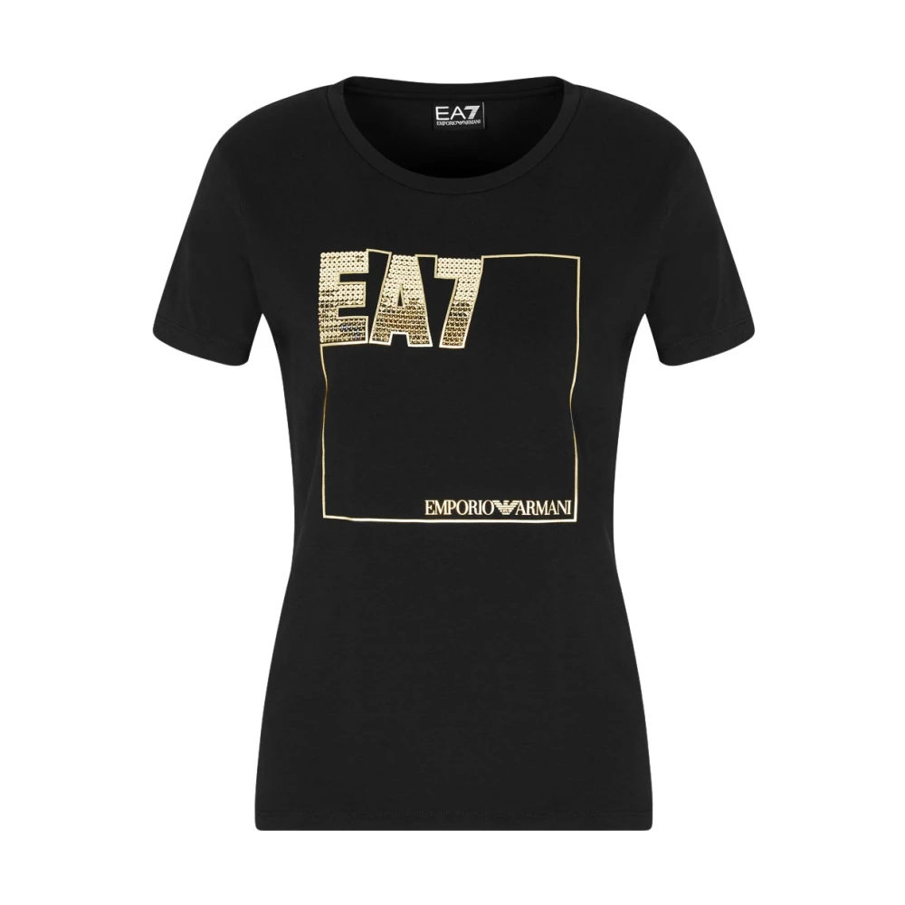 Emporio Armani Ea7 Donna Nero T-Shirt Logo Series