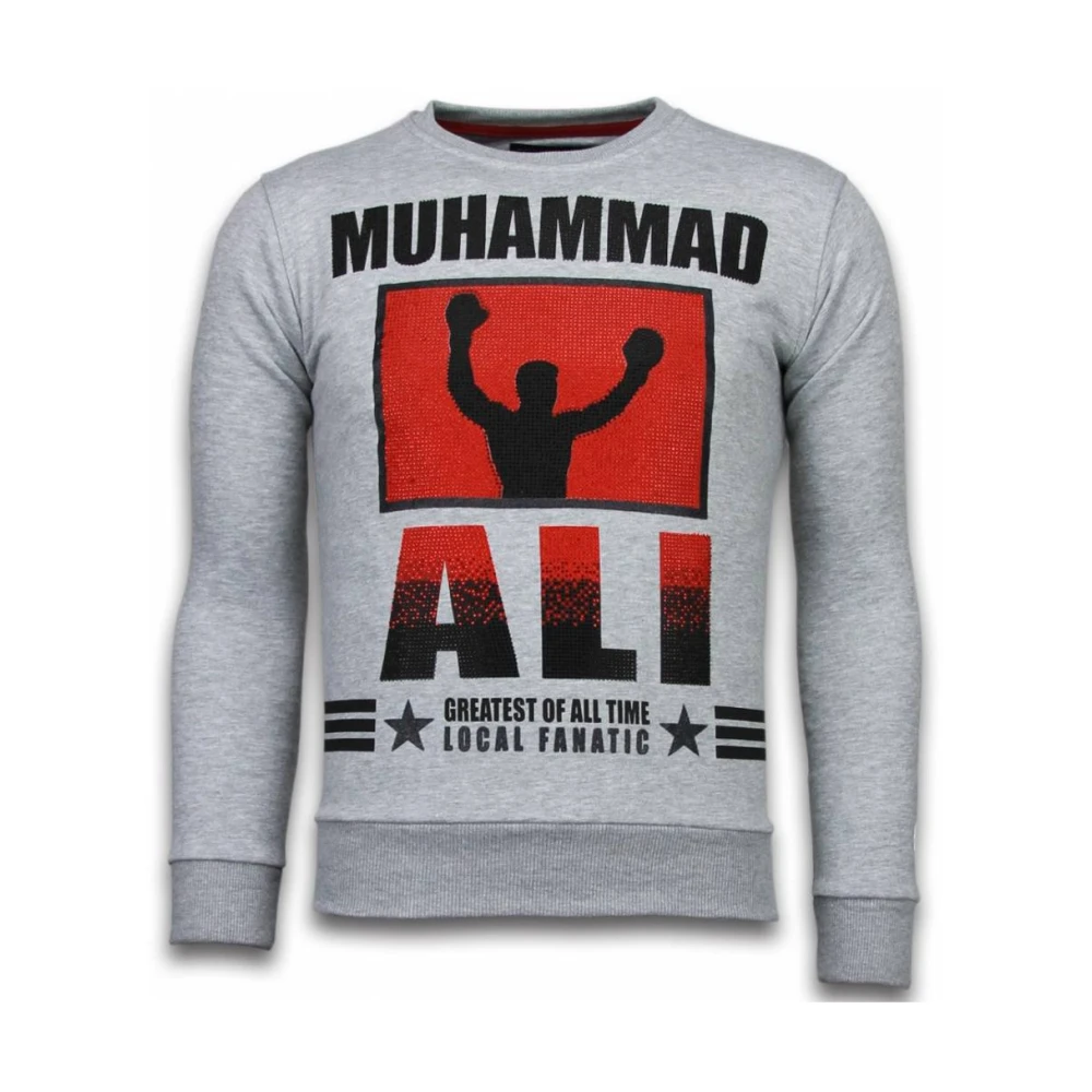 Local Fanatic Muhammad Ali Rhinestone - Sweater Herr Gray, Herr