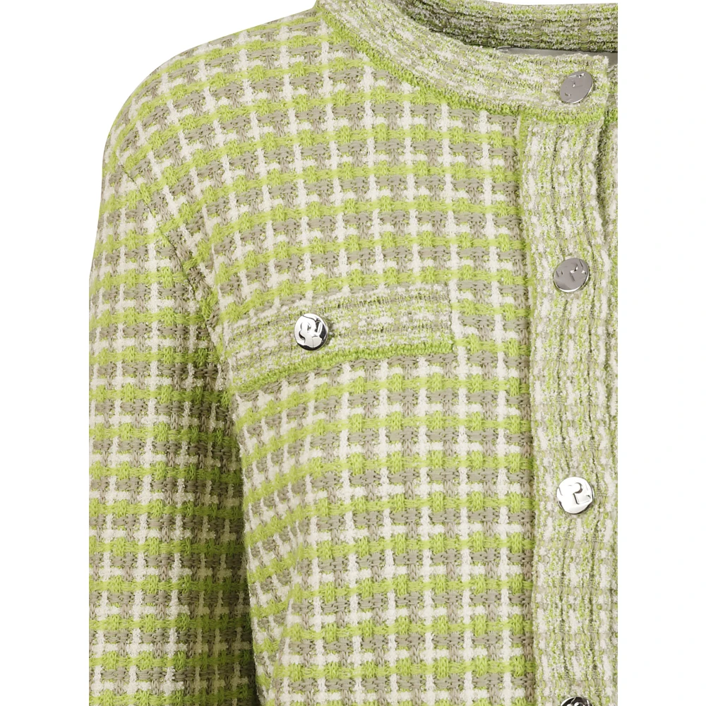 TORY BURCH Jacquard Cardigan Sweaters Green Dames