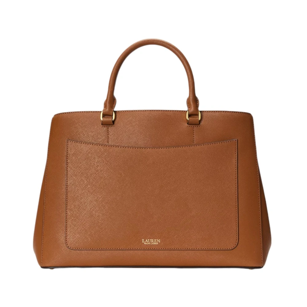 Ralph Lauren Stijlvolle Leren Tas Brown Dames