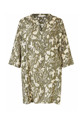 green-tunic-with-v-neck-and-print