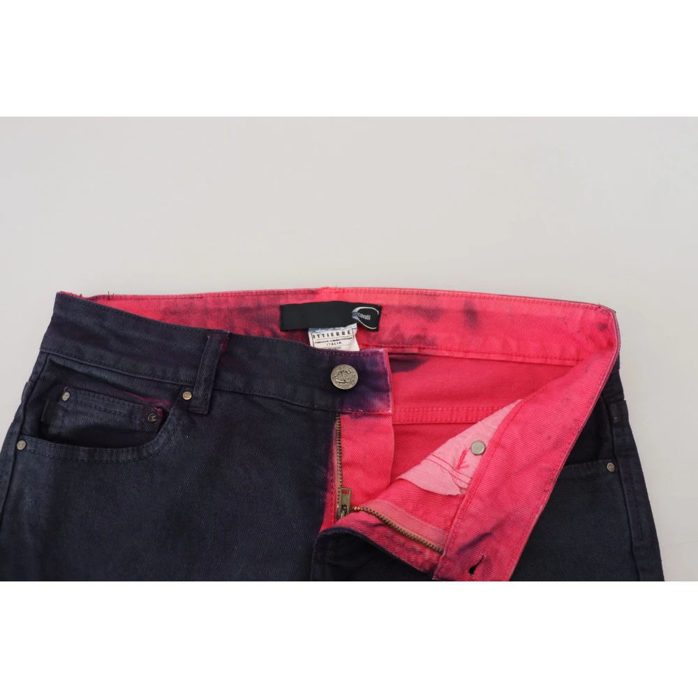 Just Cavalli Zwarte lage taille denim broek Black Dames
