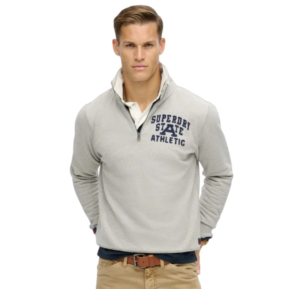 Superdry Uomo Grigio Felpe, 2XL, New,
