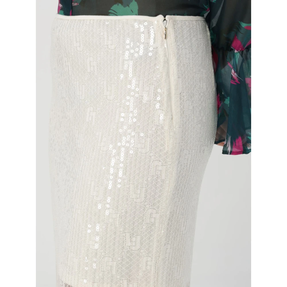 Liu Jo Paillet kanten rok White Dames