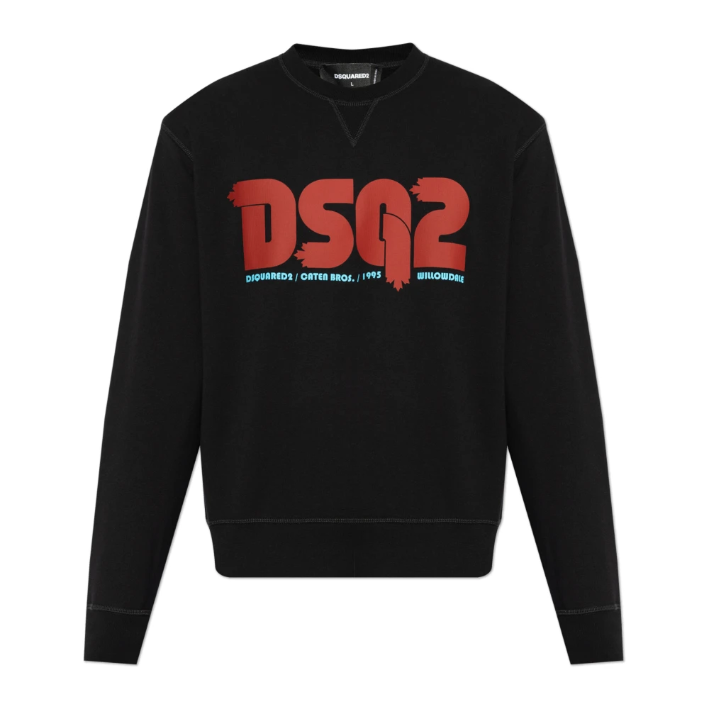 Dsquared2 Sweatshirt med logotyp Black, Herr