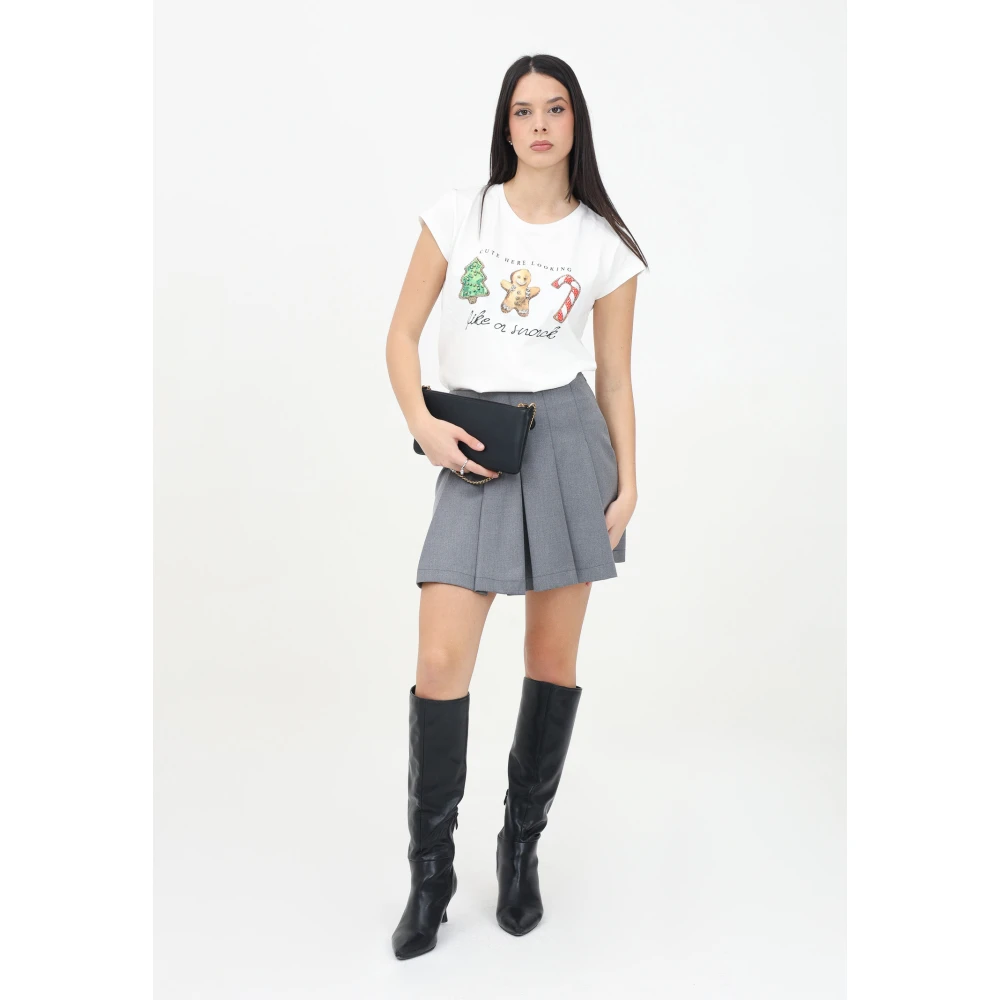 ViCOLO Grijze Geplooide Minirok Gray Dames