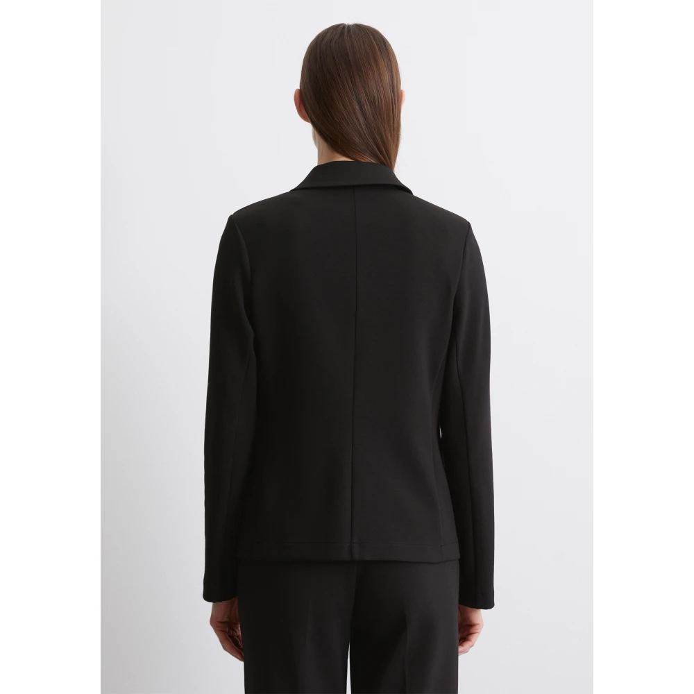 Marc O'Polo Gewone jersey blazer Black Dames