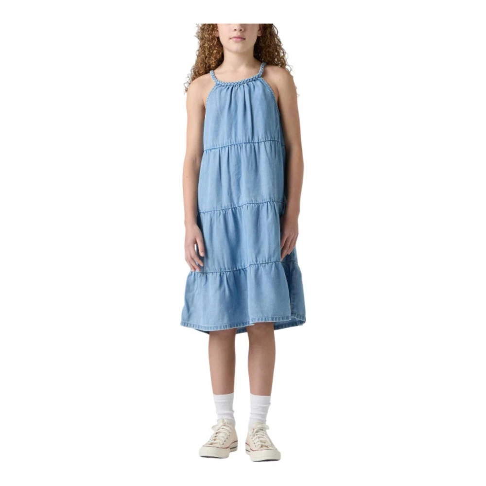 Levi's Women's Blue Halter Tiered Dress