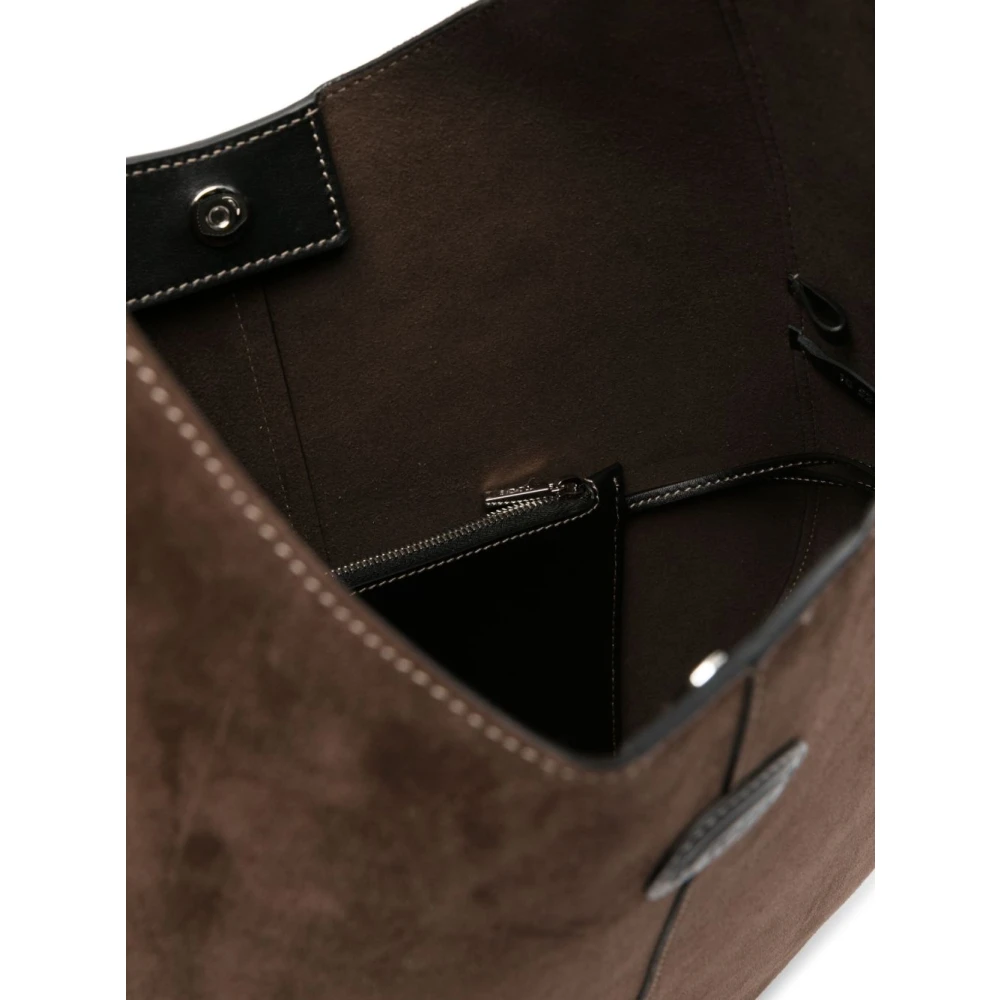 TOD'S Bruine Schoudertas met Afneembare Pouch Brown Dames