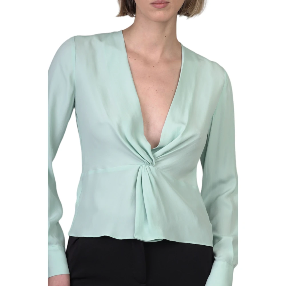 pinko Zijden blouse in E51Verde Green Dames