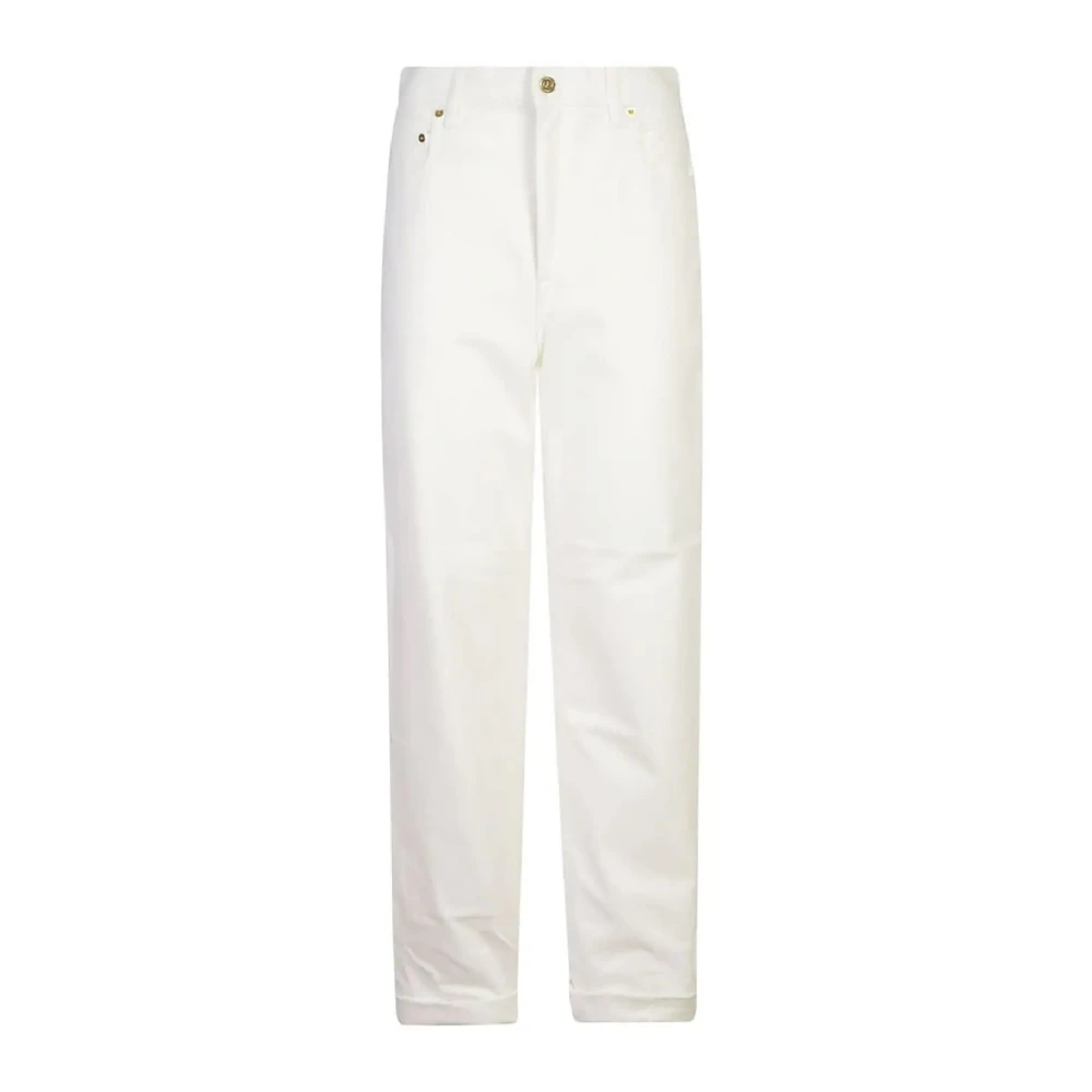 Golden Goose Women's White/Golden Kim Dyed Bull Denim Trousers