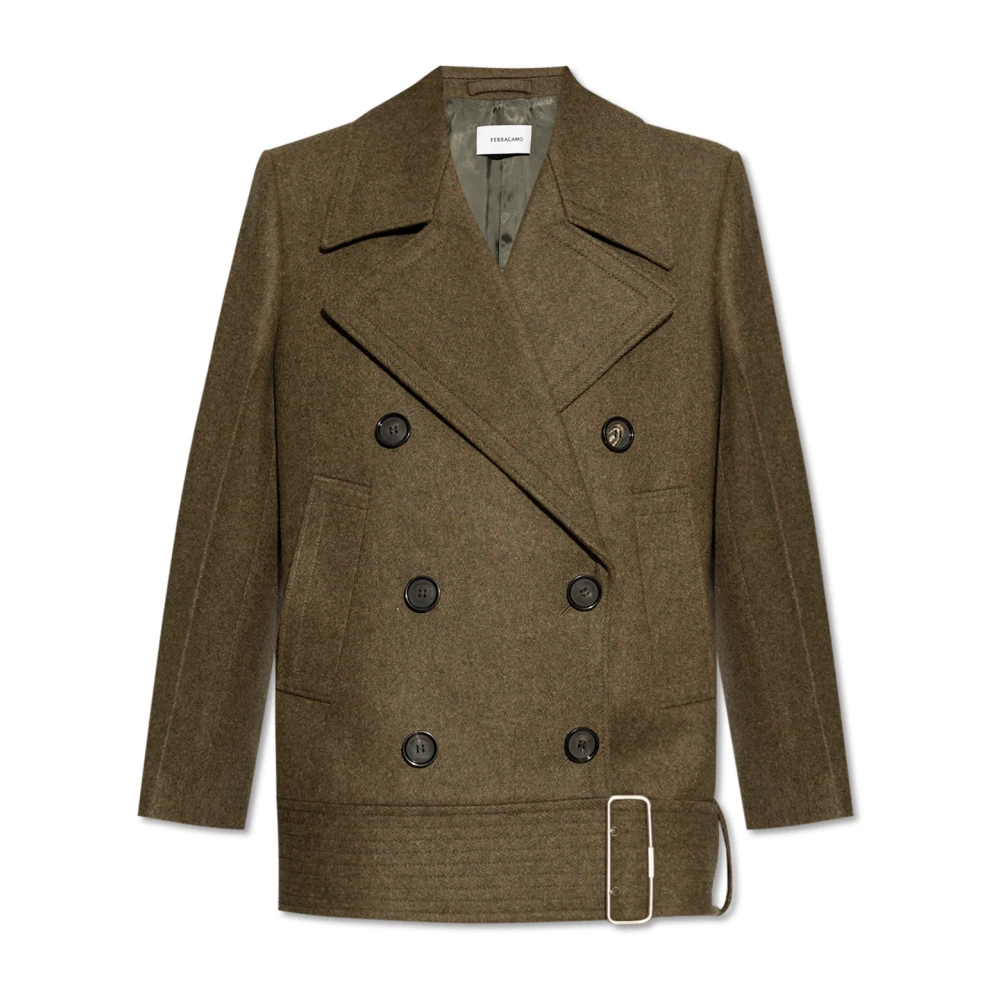 Salvatore Ferragamo Wollen jas Green Dames