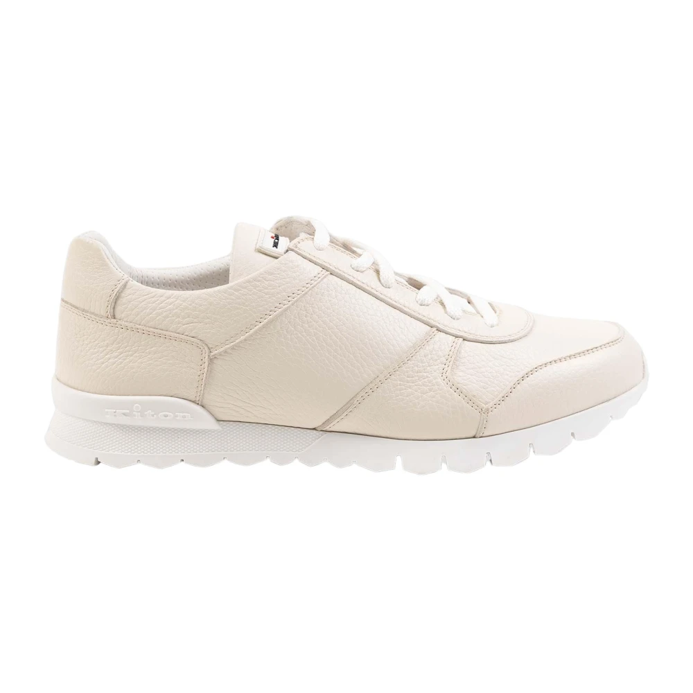 Kiton Leren Sneakers Heren Schoenen Wit