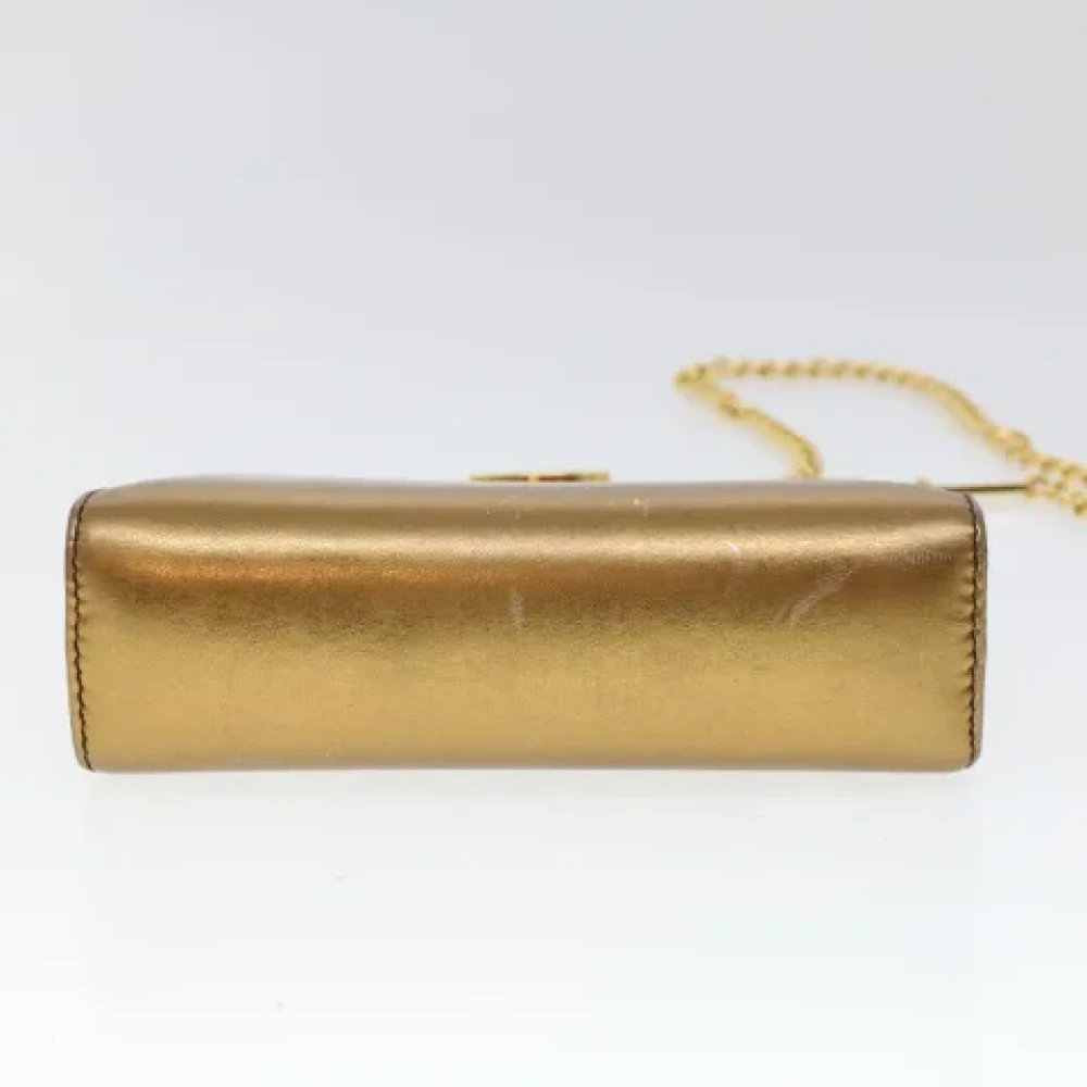 Salvatore Ferragamo Pre-owned Leather shoulder-bags Yellow Dames