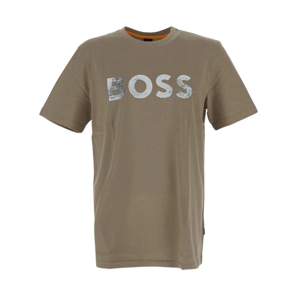 Hugo Boss T-Shirts Brown Heren