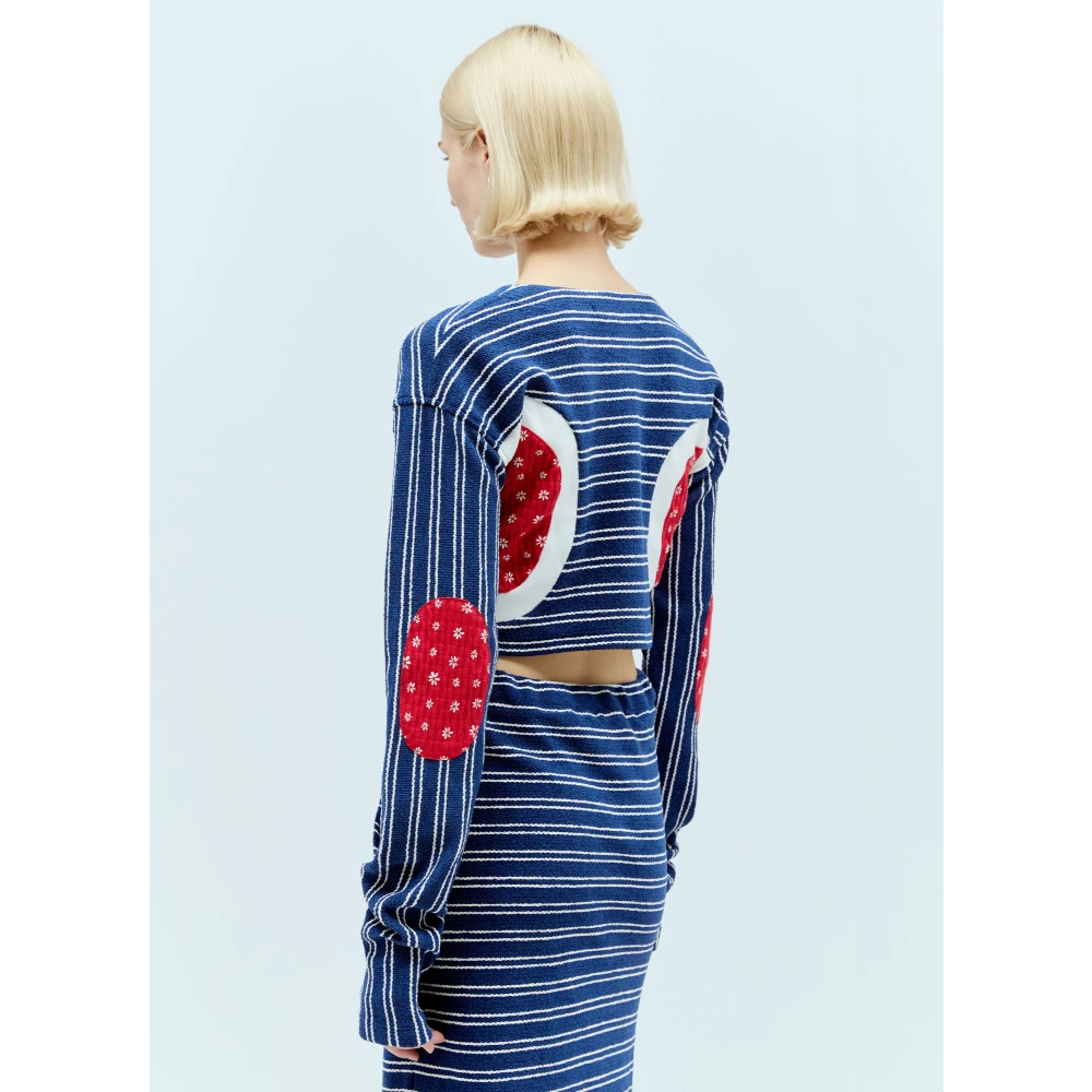 Reward If Found Bubble Cardi Top met Bloemenpanelen Multicolor Dames