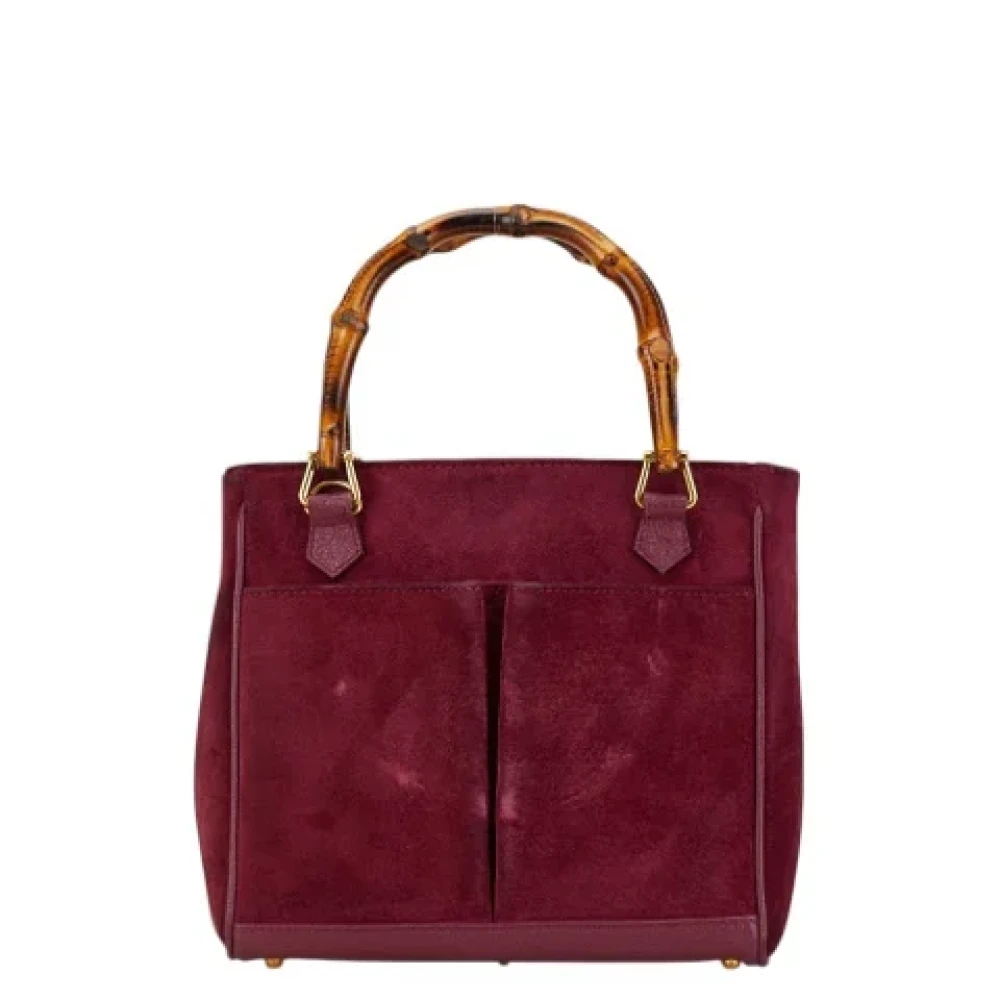 Gucci Vintage Pre-owned Suede gucci-bags Purple Dames
