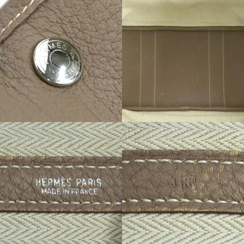 Hermès Vintage Pre-owned Leather handbags Gray Dames