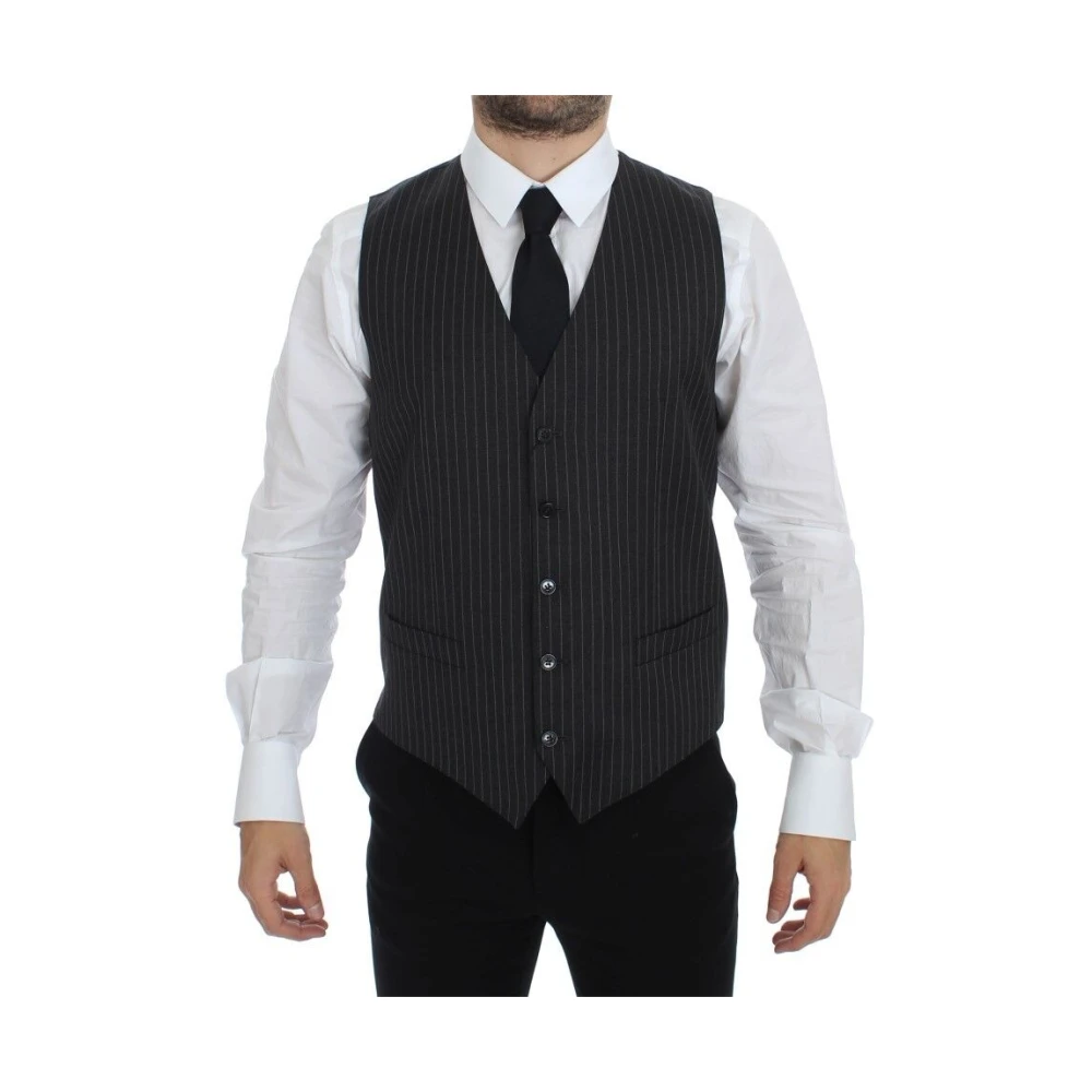 Dolce & Gabbana Herr Grå Kostymer M, Single Breasted Vest