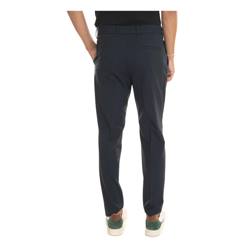 Boss Klassieke Broek met Opgerolde Zomen Blue Heren