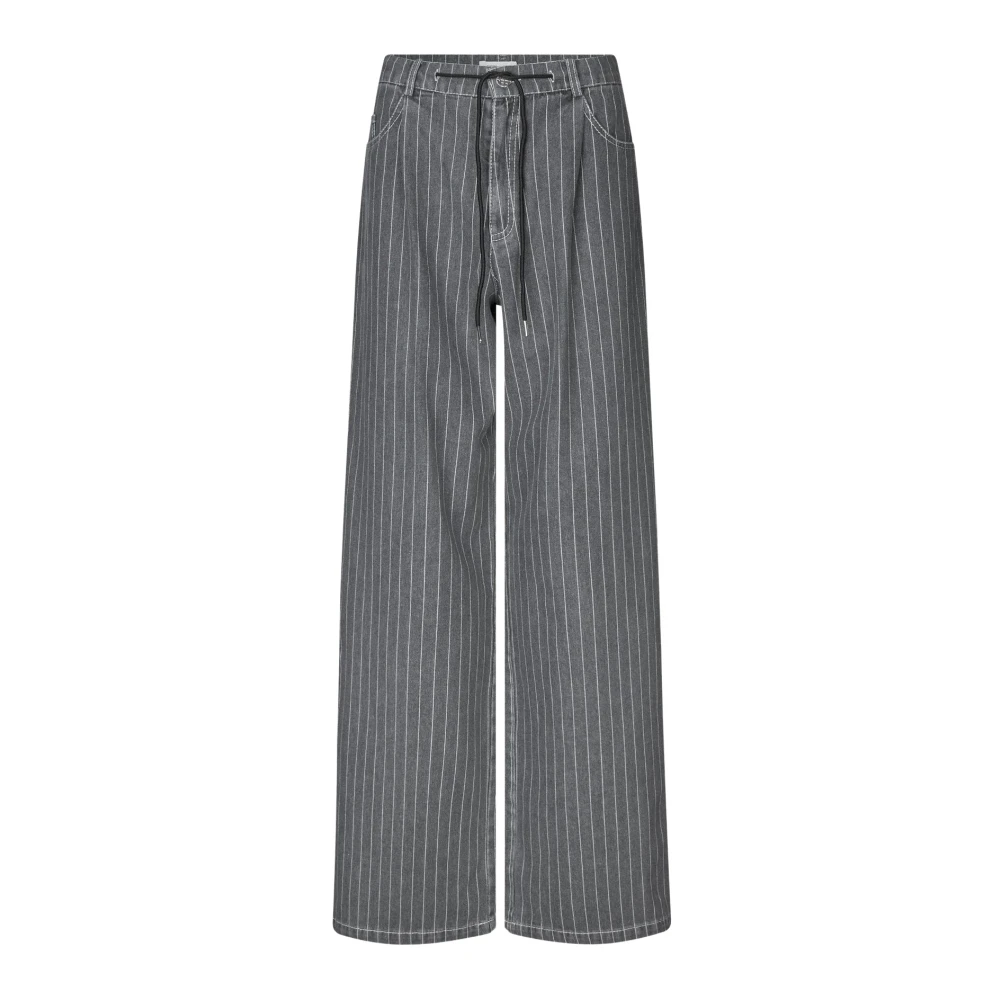 BAUM UND PFERDGARTEN Wijde jeans met trekkoord taille Gray Dames