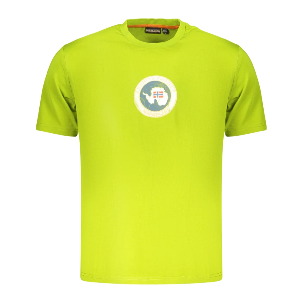 Napapijri Men's Green Tops, L, Short-Sleeved T-Shirt