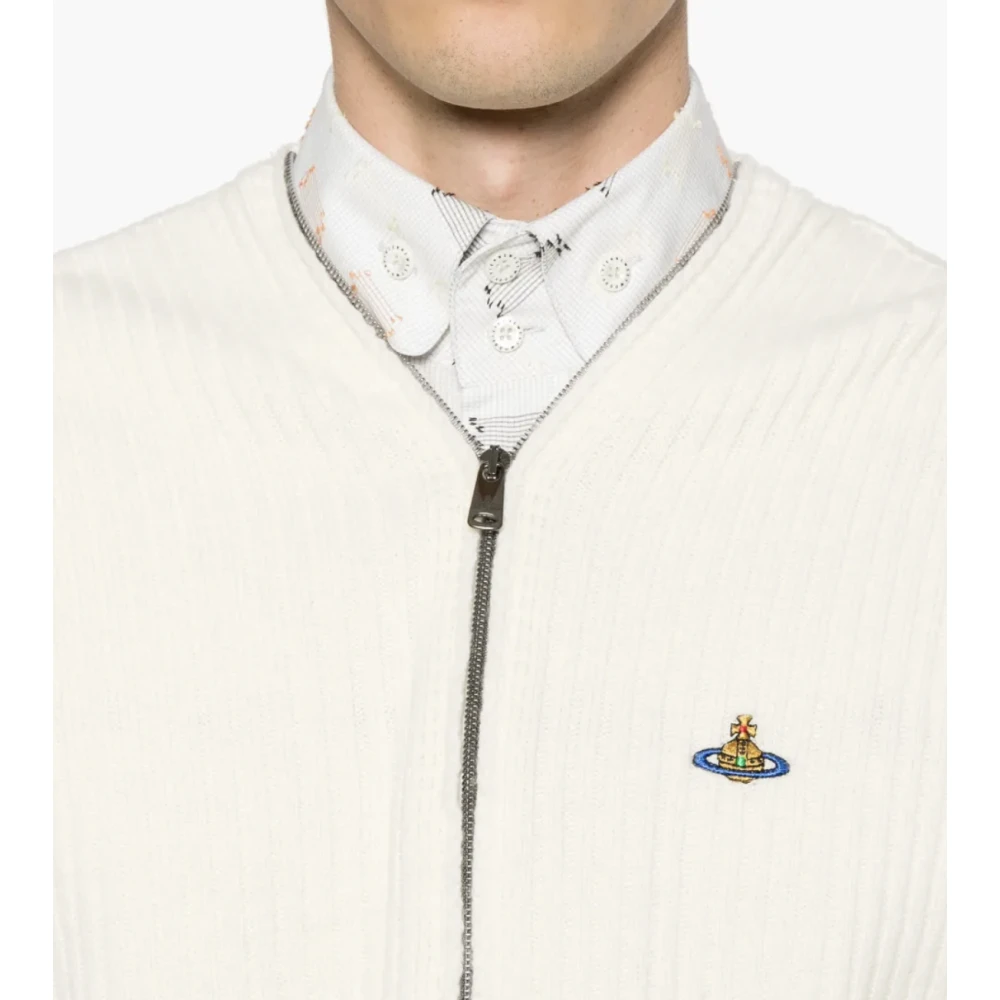 Vivienne Westwood Crème Zip Vest voor Vrouwen White Heren