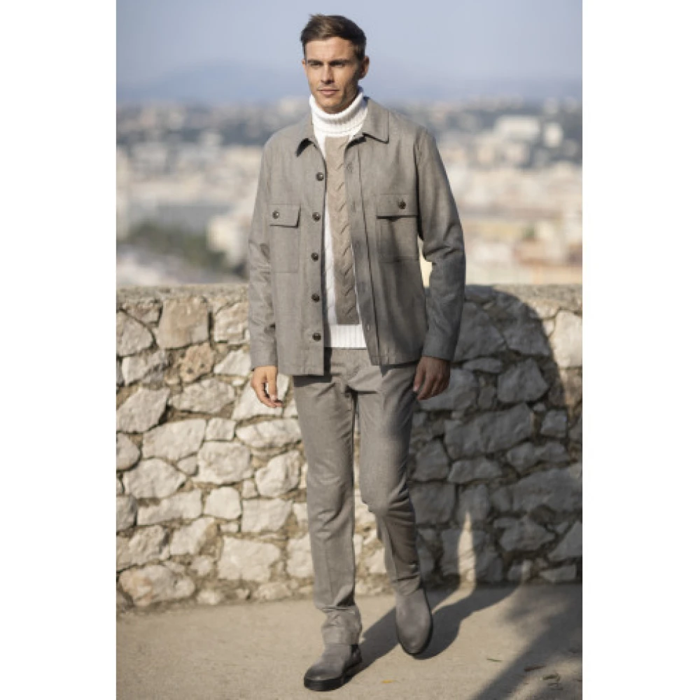 Gran Sasso Twisted Roll Neck Turtleneck White Heren