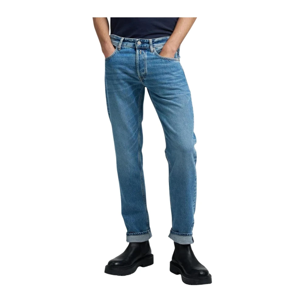 Replay Mannelijk Blauw Jeans Heren, W29 L32, Katoen, Jeans Met Zakken Met Ritssluiting En Knoopsluiting