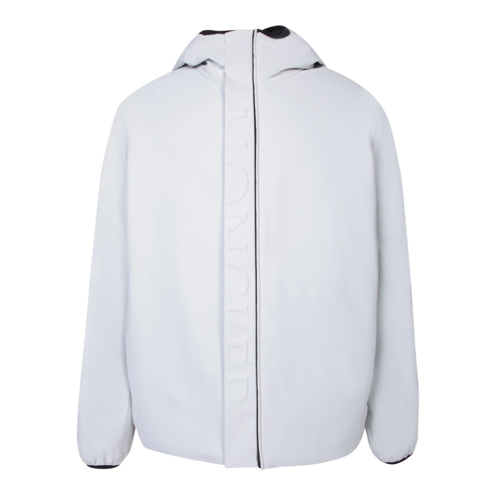 Moncler Witte Hoodie met Rits White Heren