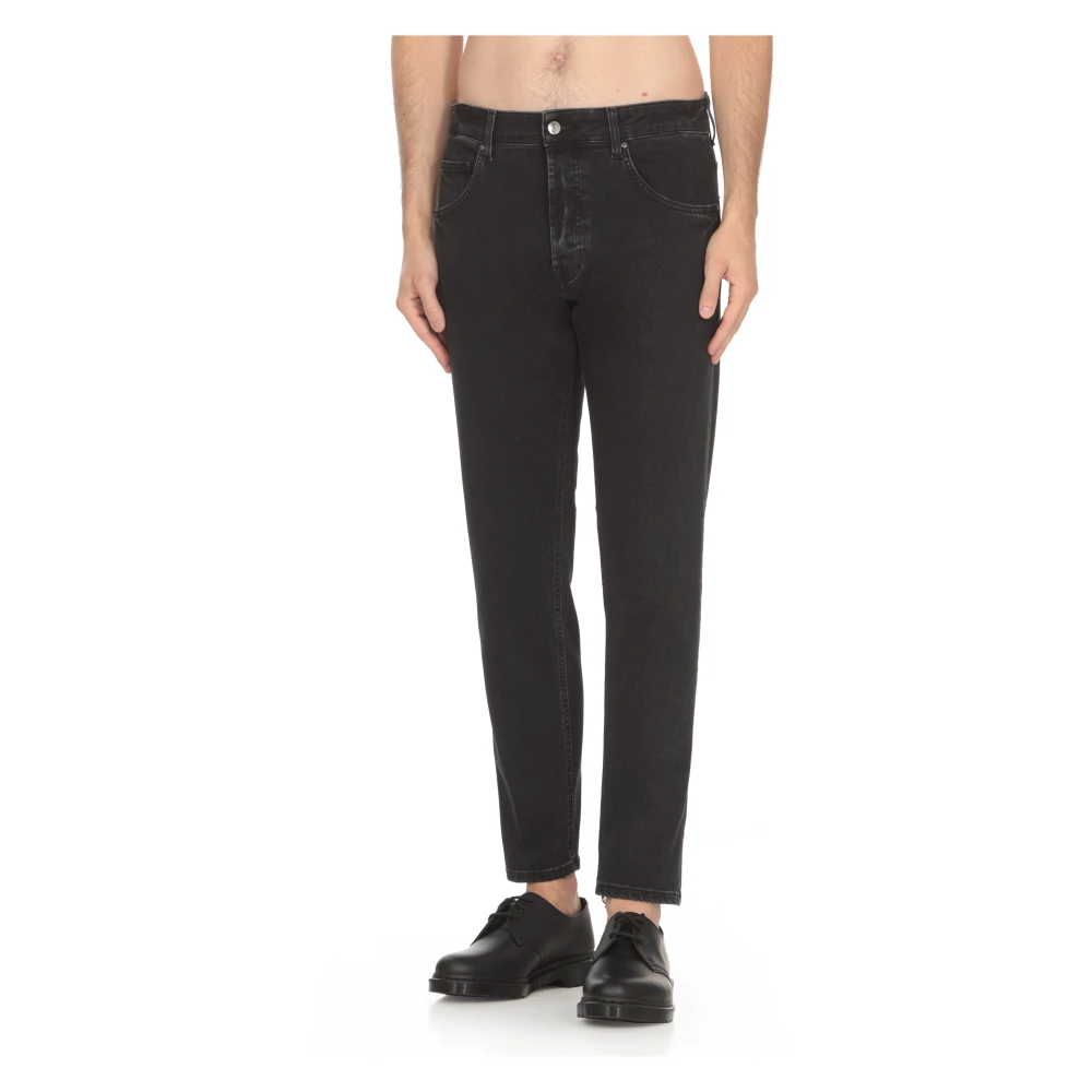 Don The Fuller Zwarte Katoenen Jeans met Borduursel Black Heren