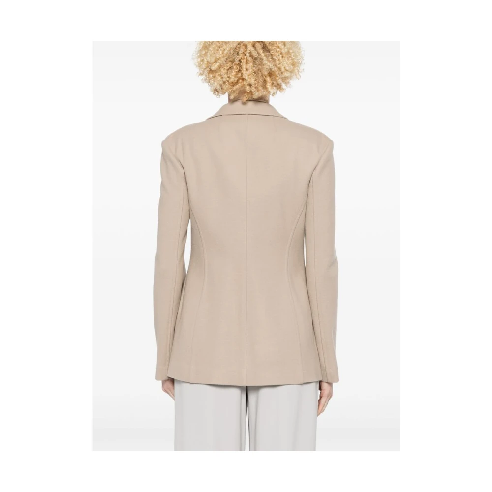 Giorgio Armani Beige Knoopjas met Zakken Beige Dames