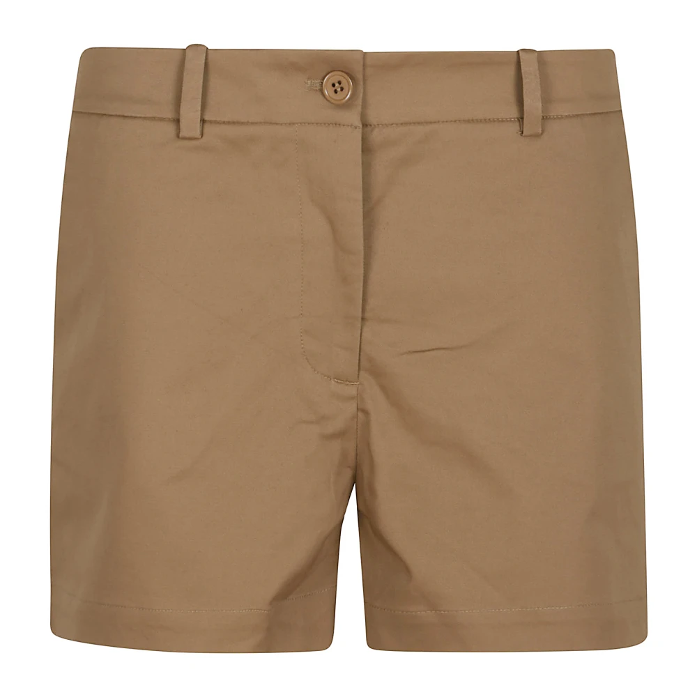 P.a.r.o.s.h. Bruine Bermuda's Chic en Comfortabele Pasvorm Brown Dames