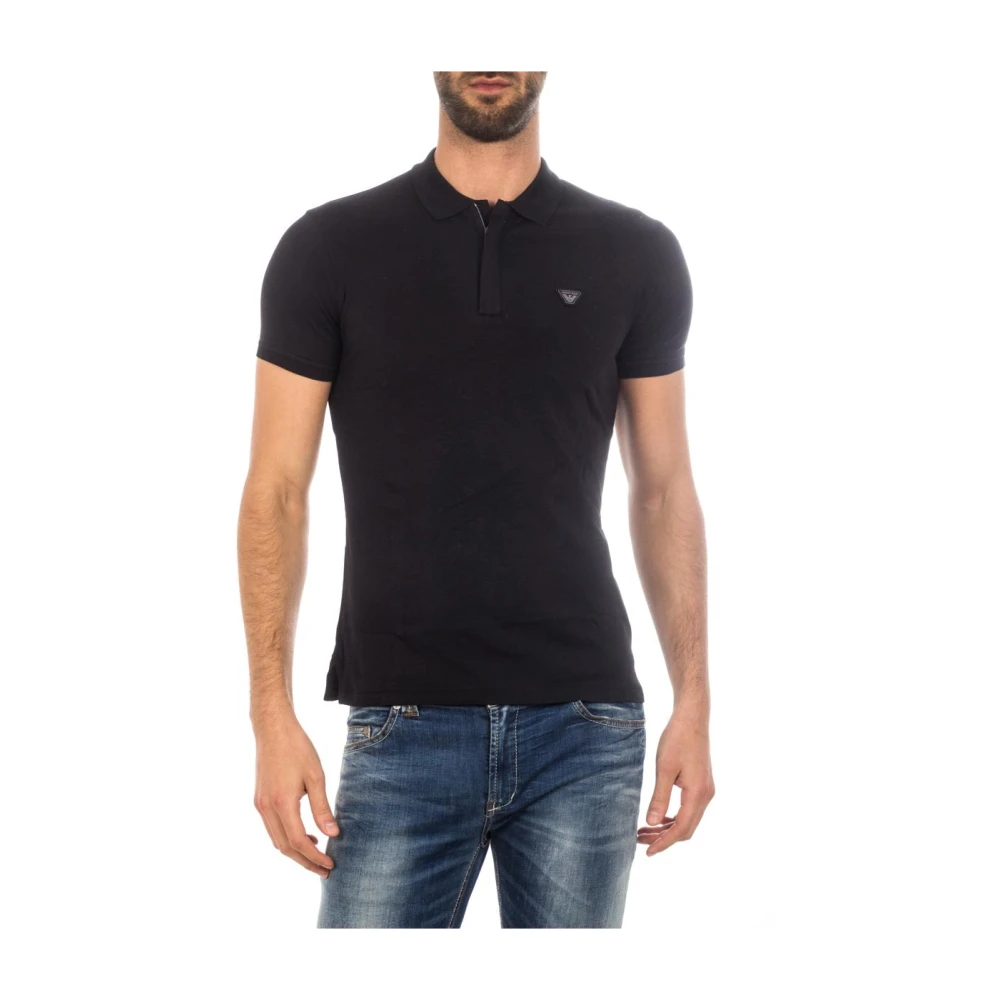Armani Jeans Men's Black Polo Shirts, Xl, Polo Shirt