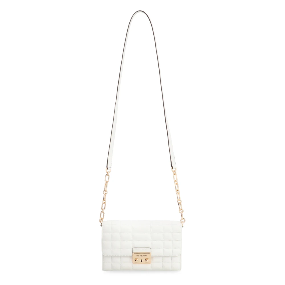 Michael Kors Gewatteerde Leren Portemonnee met Ketting White Dames