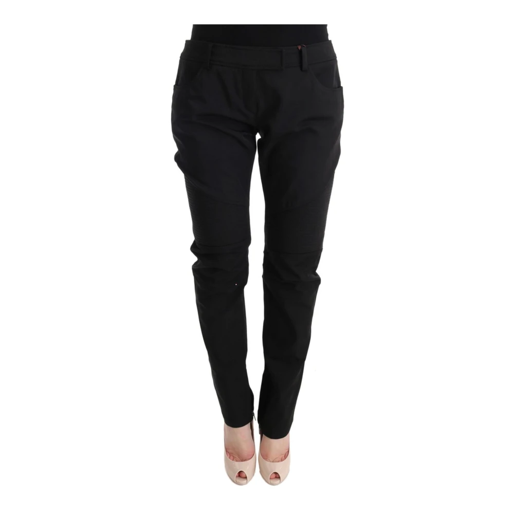 Ermanno Scervino Women's Black Slim Fit Cotton Pants