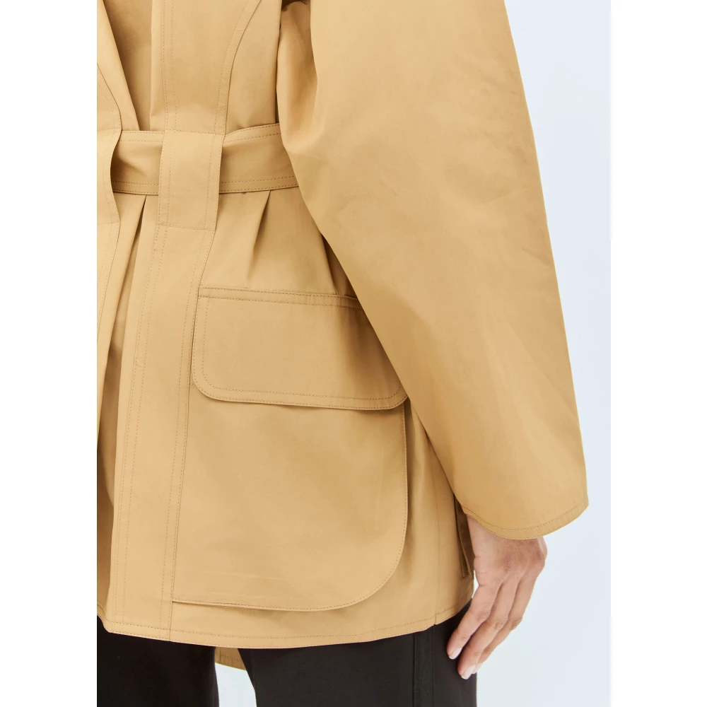 The Row Technische Katoenen Jas Brown Dames
