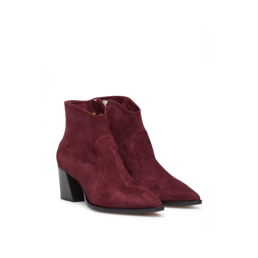 Bottines Bordeaux en Daim Stylish Pomme D or Bottines Miinto