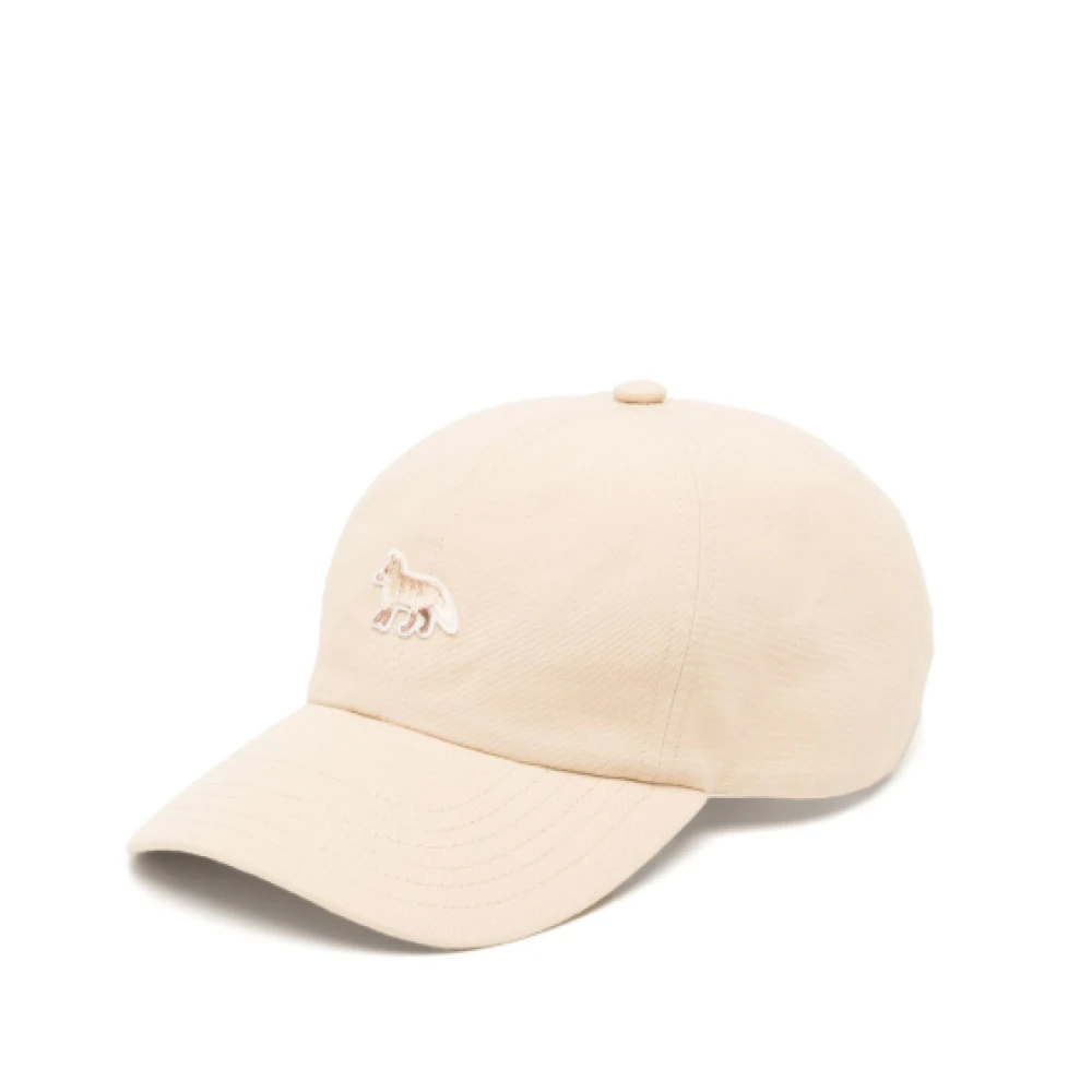 Maison Kitsuné Baby Fox Beige Pet met Verstelbare Gesp Beige Heren