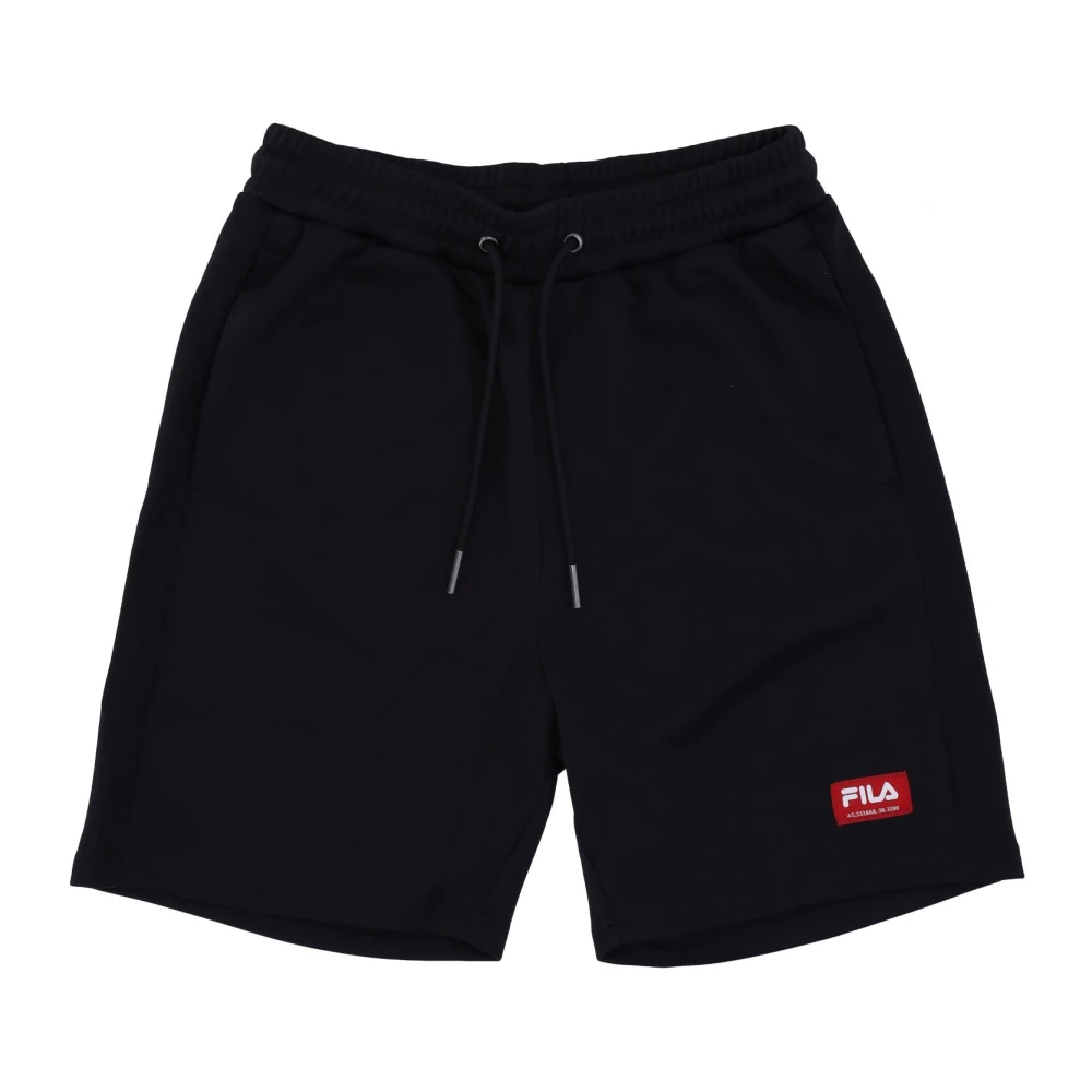 Fila Zwarte Beauty Elastische Taille Shorts Black Heren
