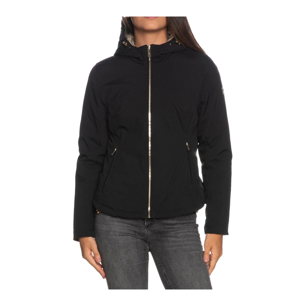 YES ZEE Korte softshell jas met capuchon Black Dames