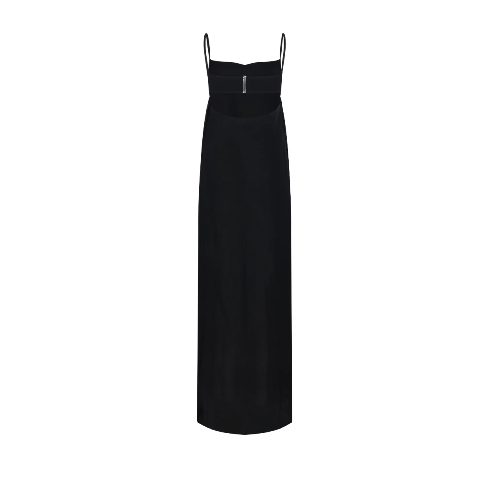 Jacquemus Zwarte Peplum Jurk Black Dames