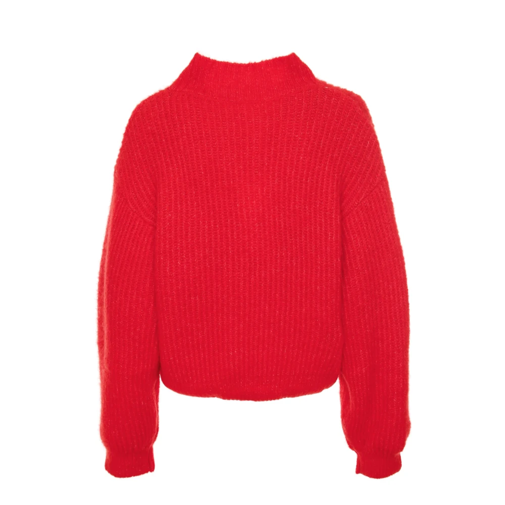 American vintage Gezellige Gebreide Trui met Oversized Pasvorm Red Dames