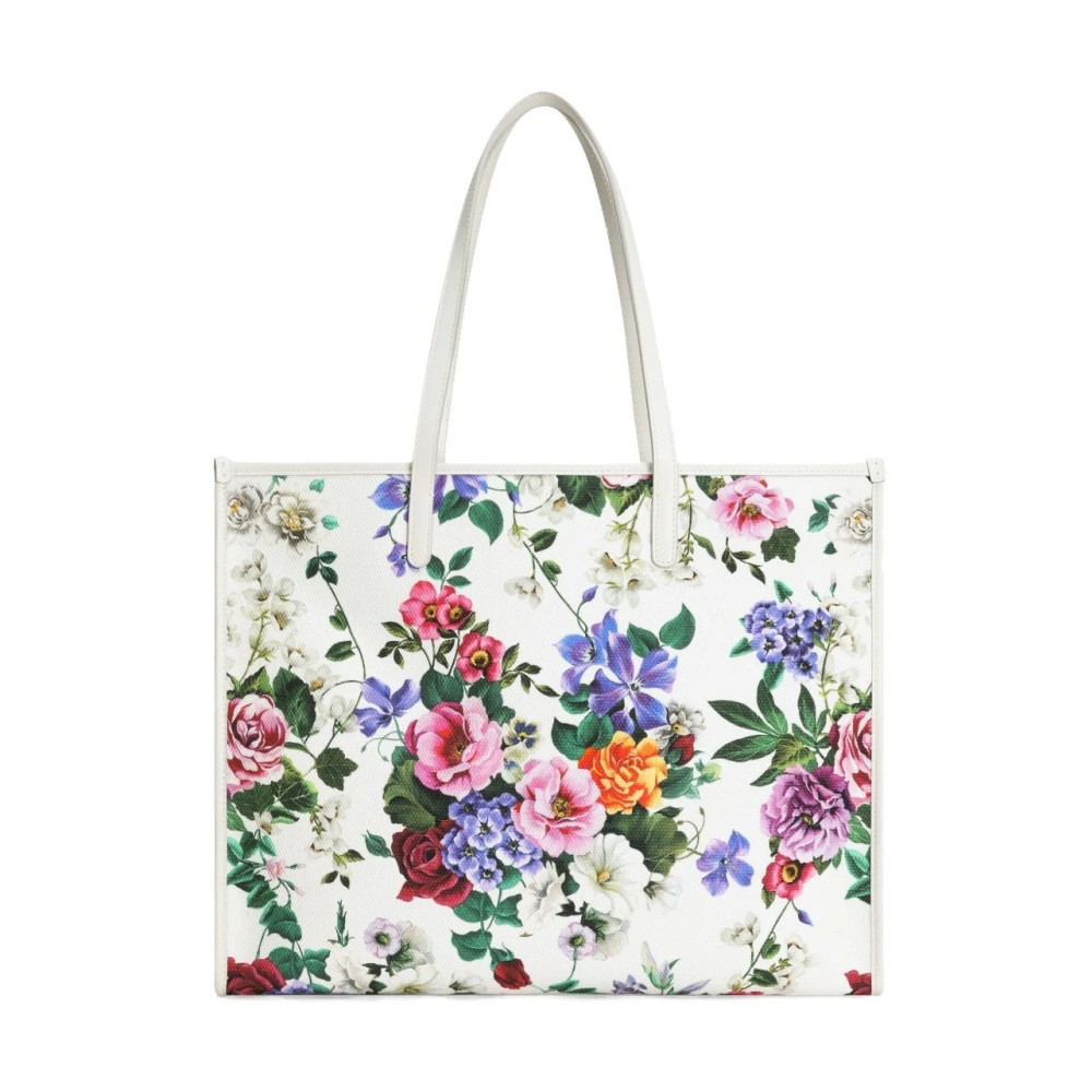 Dolce & Gabbana Canvas Shoppingtassen met Dubbele Handvatten Multicolor Dames